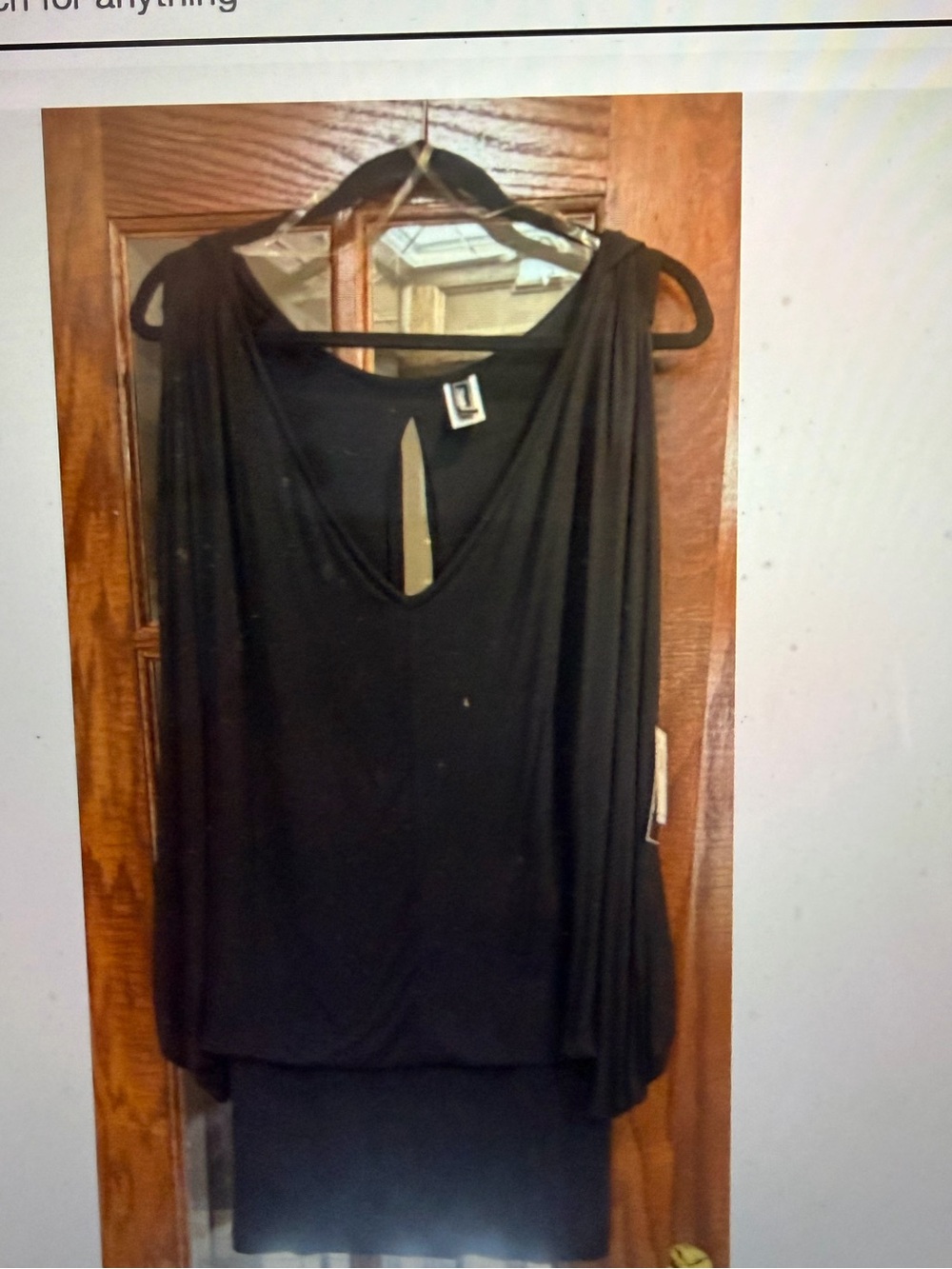 2 Bamboo Black Sleeveless Keyhole Beach Coverup- NWT Size L
